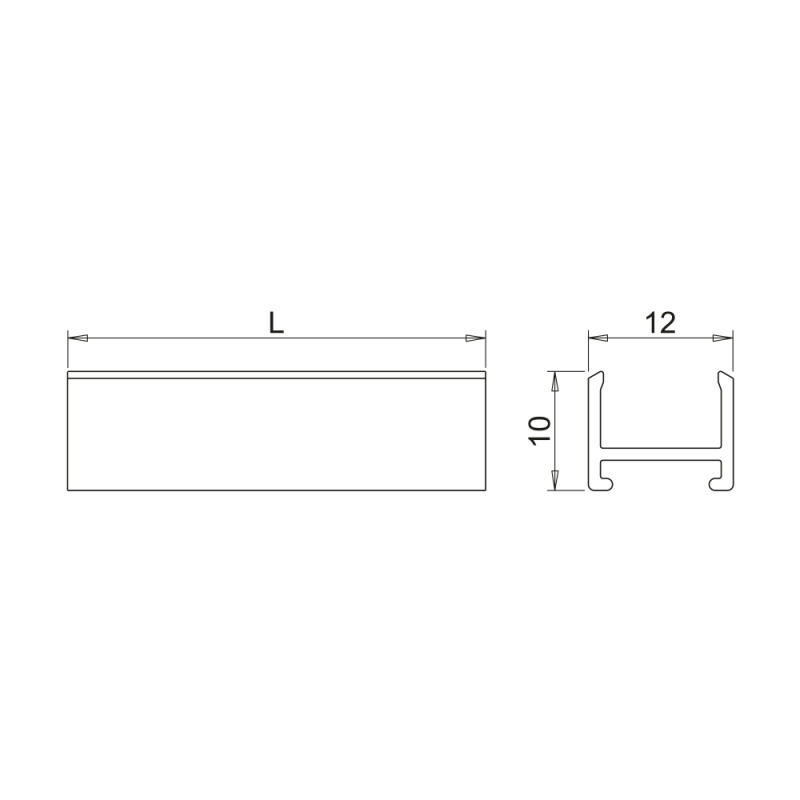 LED-profil Nexus - Sort