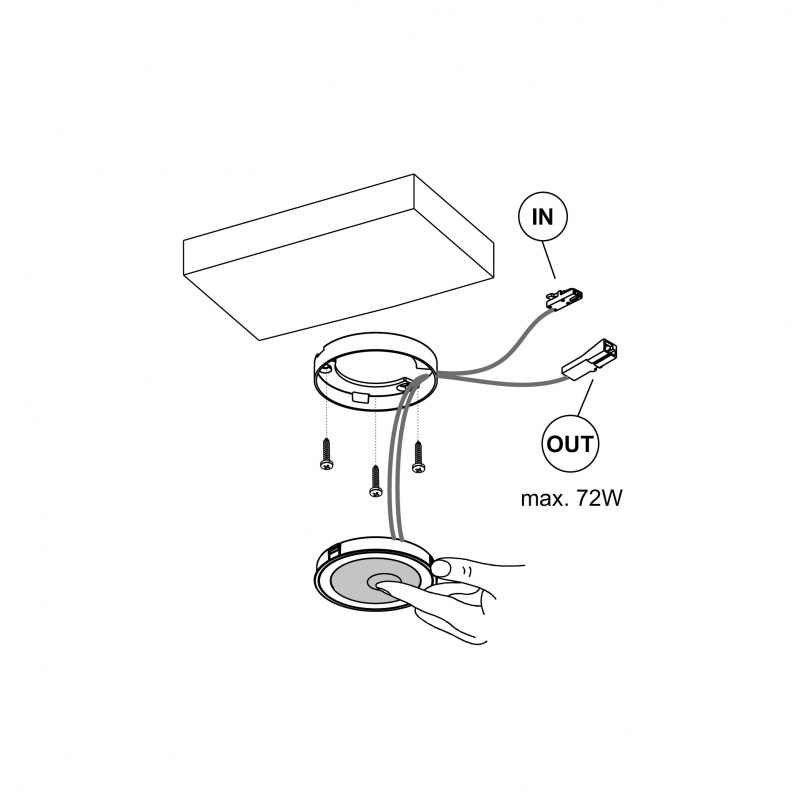 LED-spot Holl TDM D-M overflatemontert 