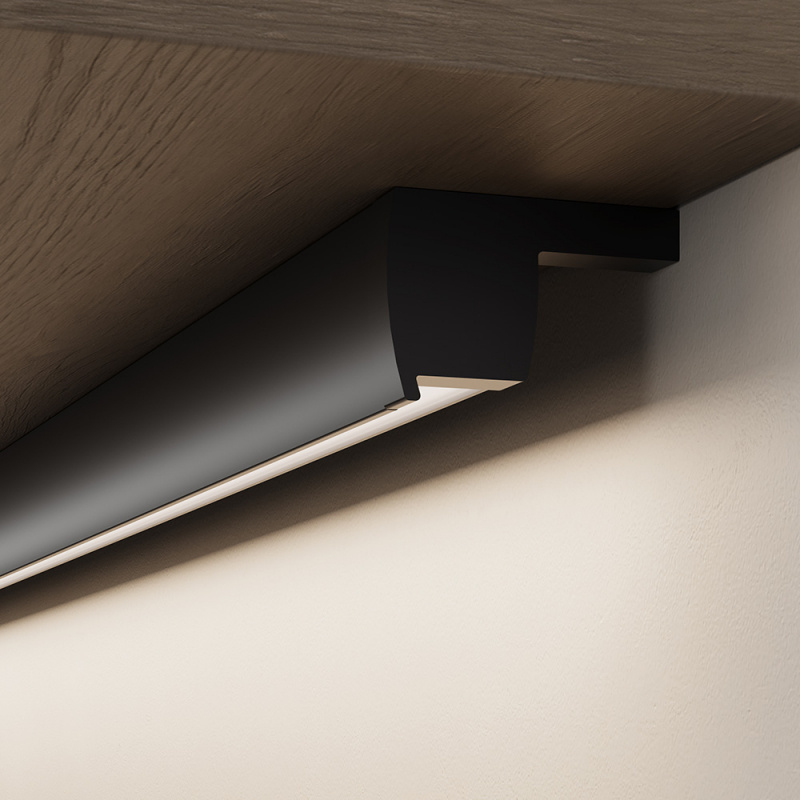 LED-profil Tuby - 2000mm - Sort