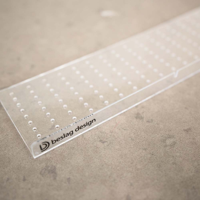 Bormal for knotter og håndtak - Gjennomsiktig