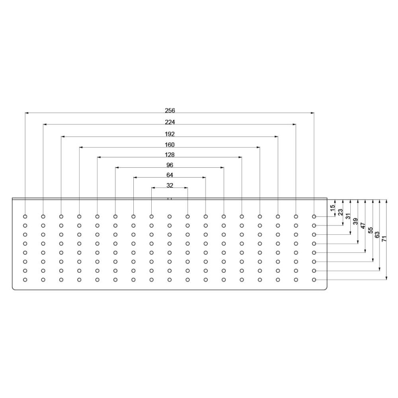 Bormal for knotter og håndtak - Gjennomsiktig