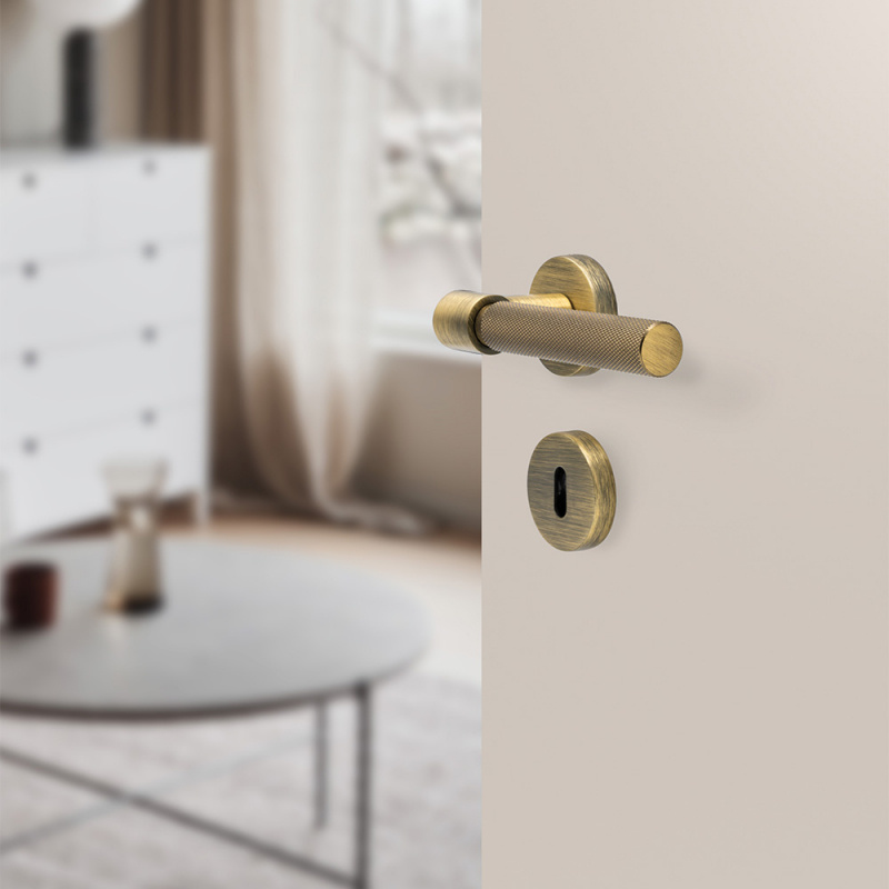 Dørhåndtak Helix 200 - Antikk bronse