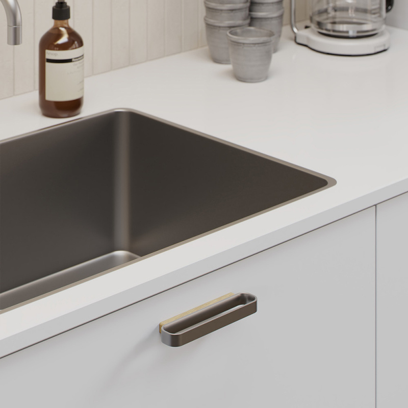 Håndtak Race - Eik/rustfri look