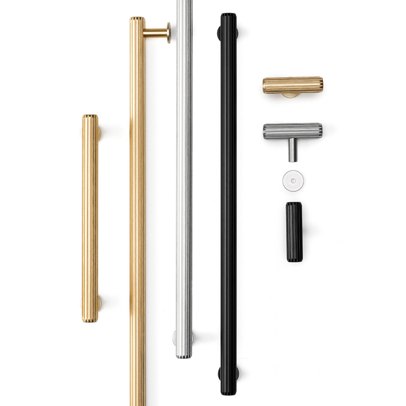 Håndtak Rille - Børstet sort