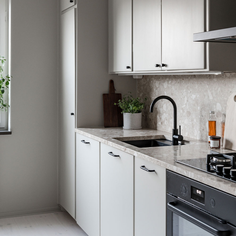 Håndtak Helix matt sort. Foto: hillehem.se