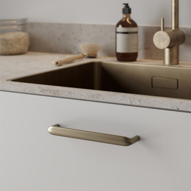 Håndtak Cobra - Børstet messing