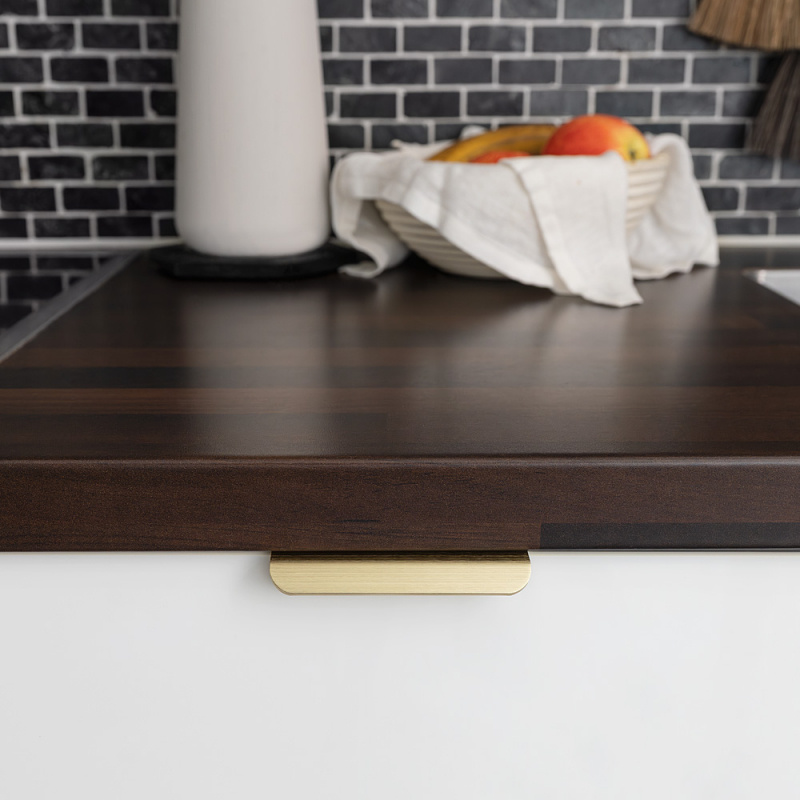 Profilhåndtak Roundy - Børstet messing