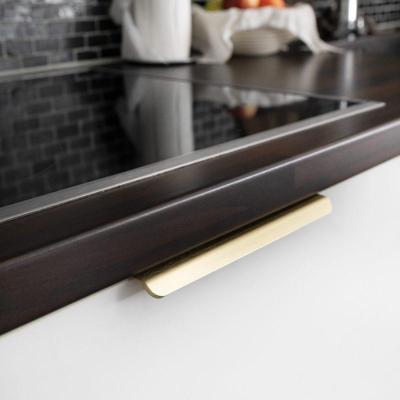 Profilhåndtak Roundy - Børstet messing