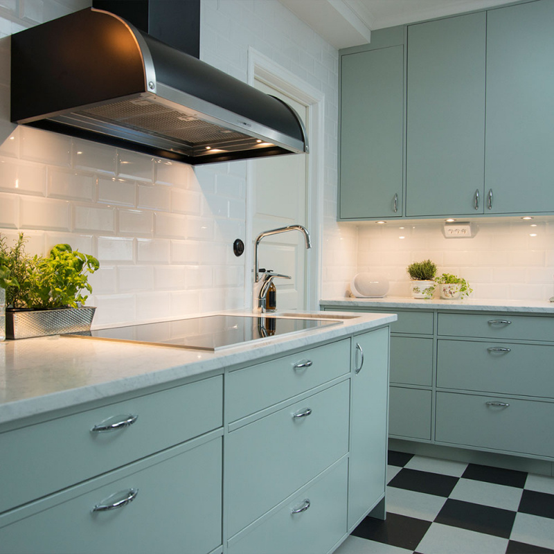 Håndtak Stil 555 i et vakkert kjøkken fra Forma Kök