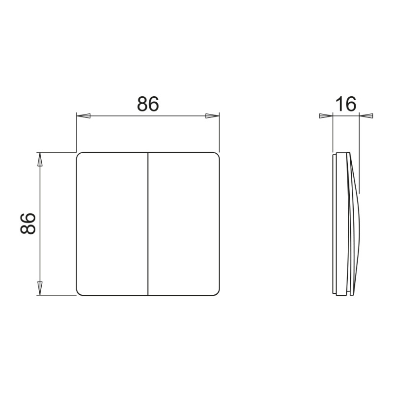 Trådløs bryter/dimmer Kiny - Hvit