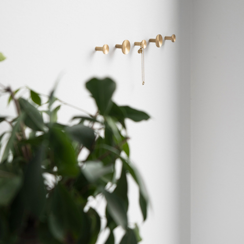 Knagg Sture - Børstet messing obeh.