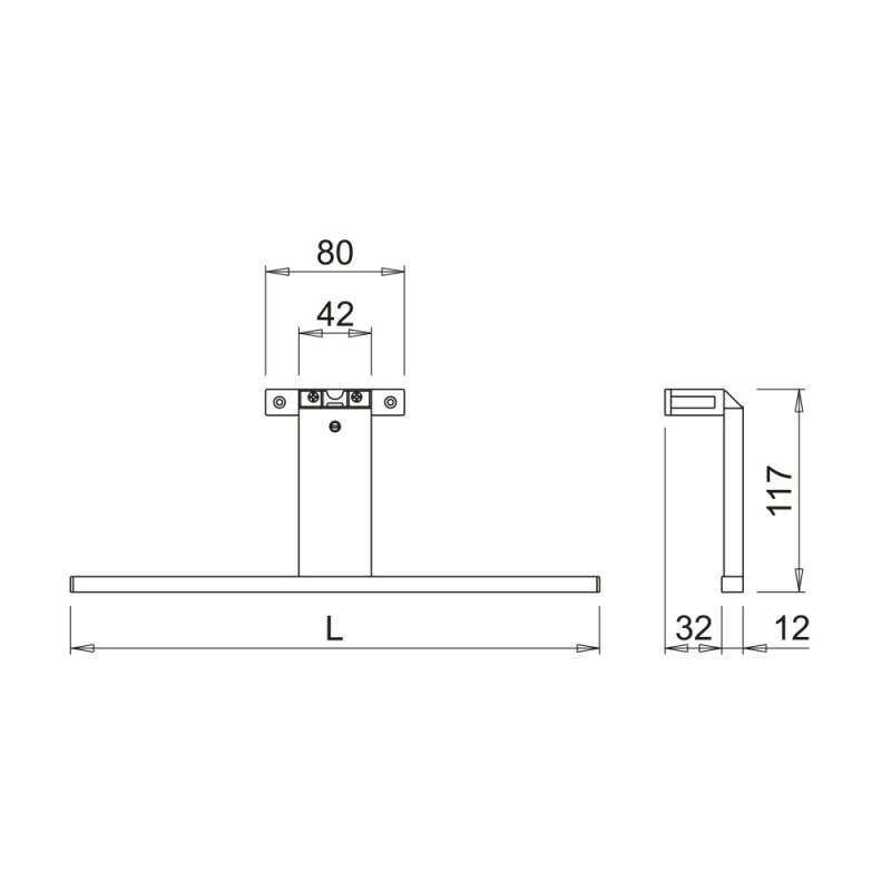 LED-armatur Jot D-M - Krom