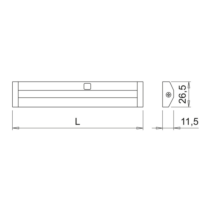 LED-profil Sidy UHE IFR DX - Sort
