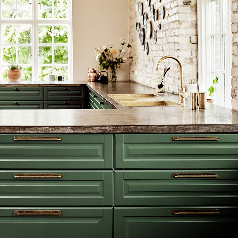 Håndtag Manor - Brikke - Antikk messing