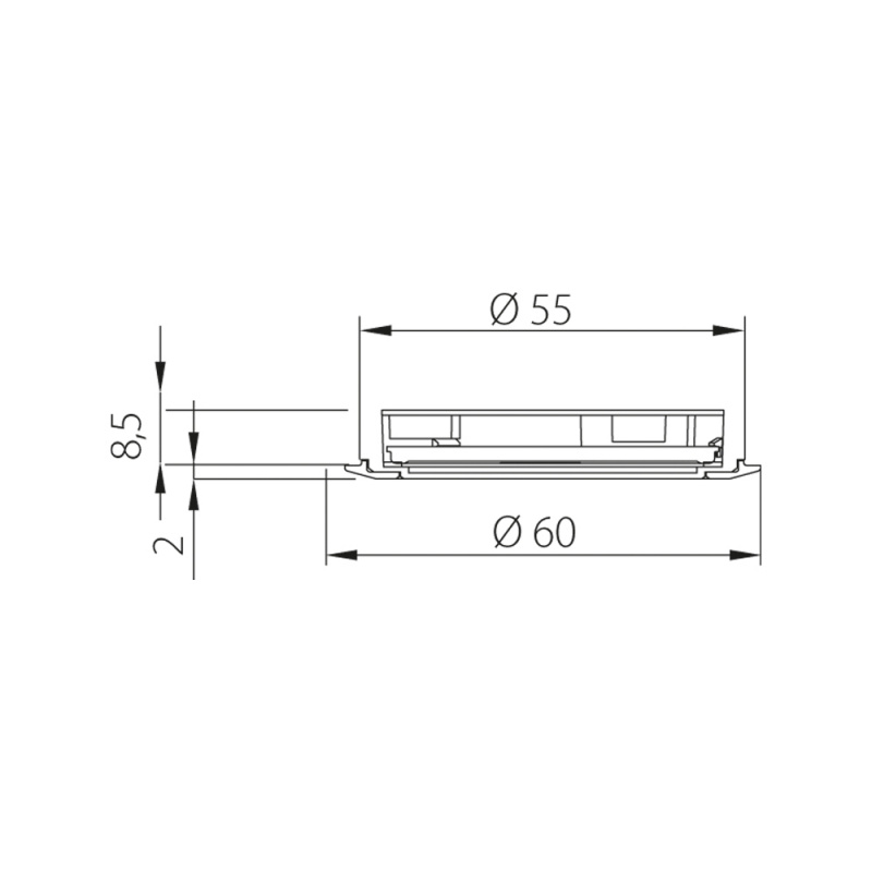 LED-spot Stella Flat - Rustfri look