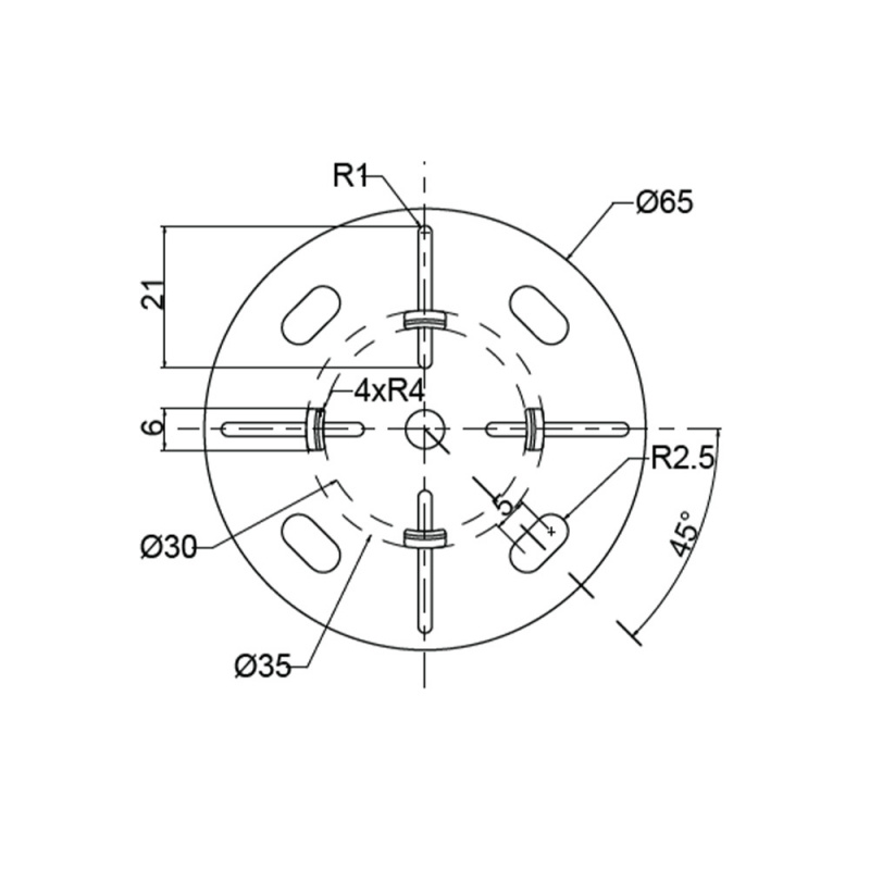 Støtteben 4061 - Rustfri look