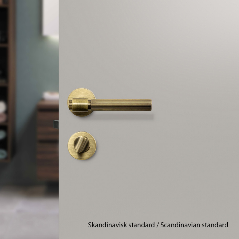 Toalettlås R - Antikk bronse