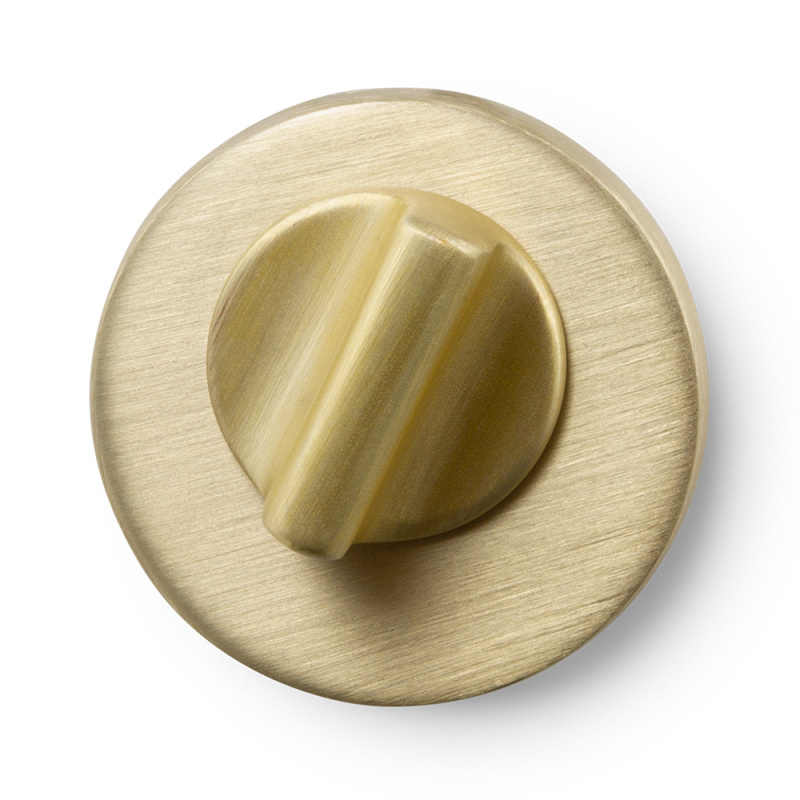 Toalettlås R - Børstet messing